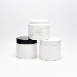 JG-AQ100 100ml Opal White Glass Cosmetic Jar